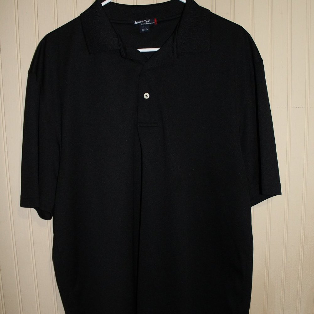 Men's Black Sport Tek Polo Sz. L